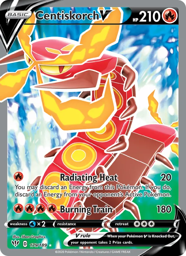 Centiskorch V (Full Art) — SWSH03: Darkness Ablaze #179/189