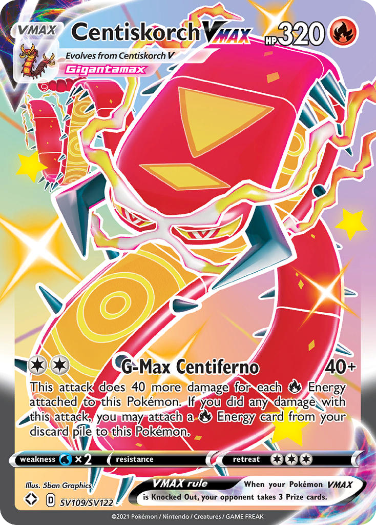 Centiskorch VMAX — Shining Fates: Shiny Vault #SV109/SV122