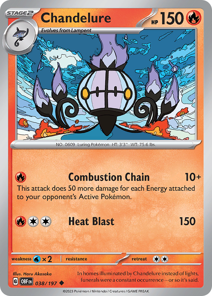 Chandelure — SV03: Obsidian Flames #038/197