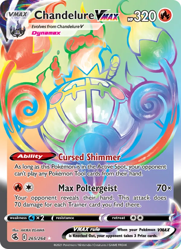 Chandelure VMAX (Secret) — SWSH08: Fusion Strike #265/264