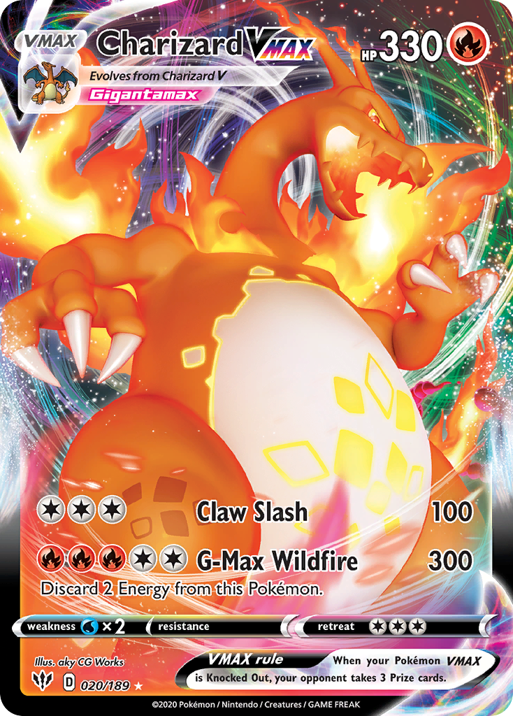 Charizard VMAX — Prize Pack Series Cards #020/189