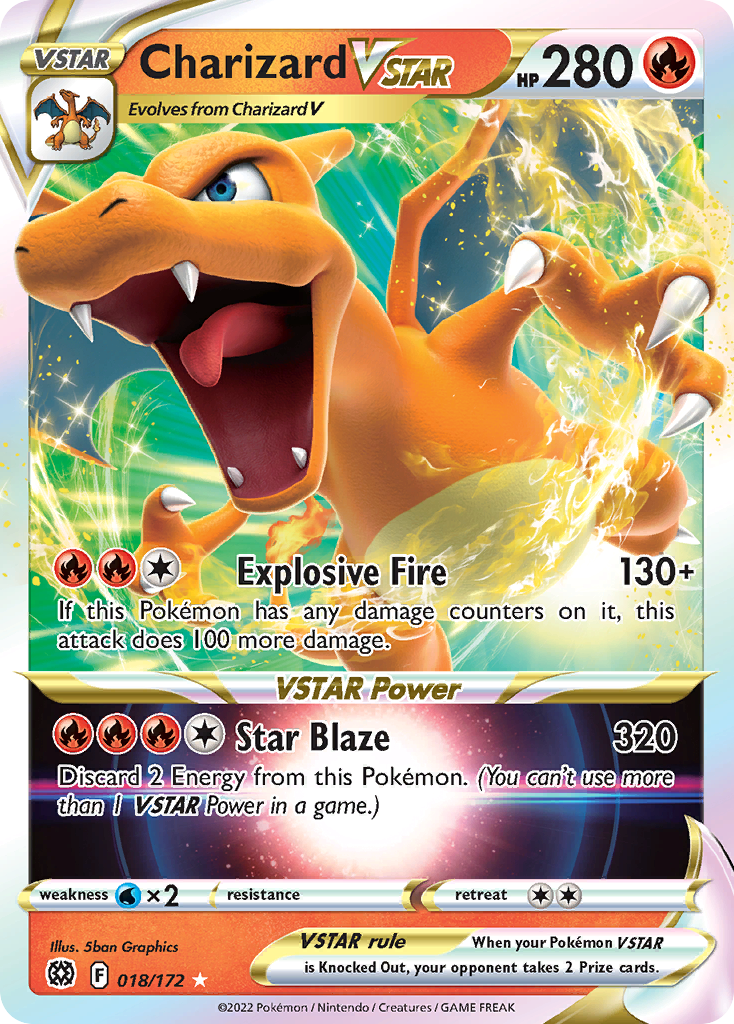 Charizard VSTAR — SWSH09: Brilliant Stars #018/172