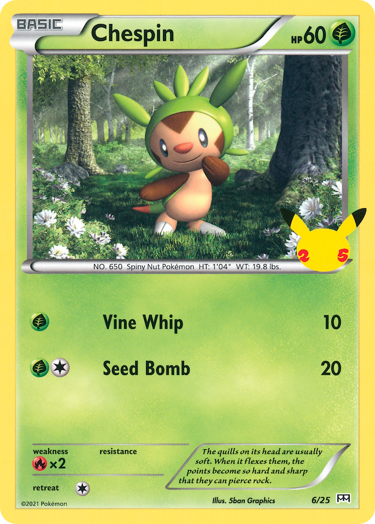Chespin — McDonald's 25th Anniversary Promos #006/025