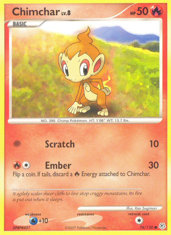 Chimchar — Burger King Promos #076/130