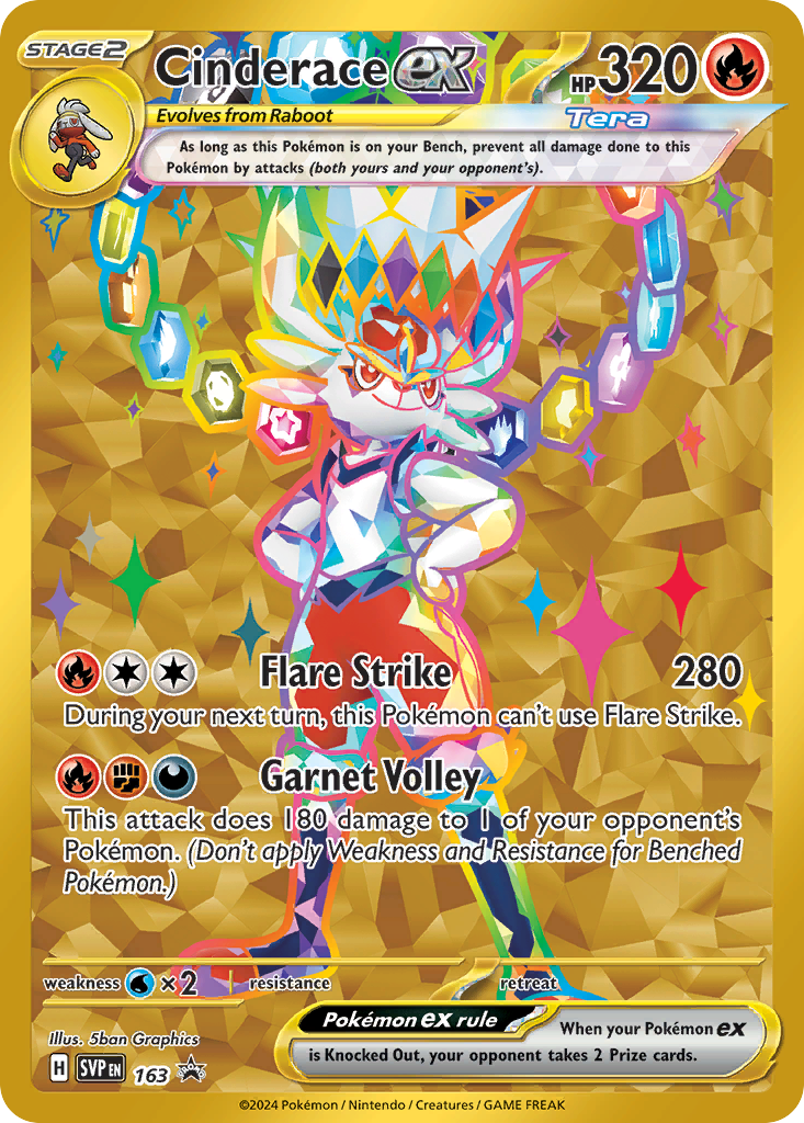Cinderace ex — SV: Scarlet & Violet Promo Cards #163