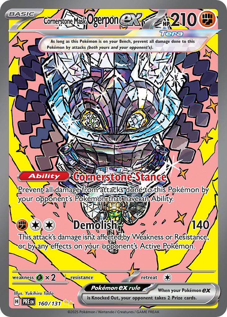 Cornerstone Mask Ogerpon ex — SV: Prismatic Evolutions #160/131