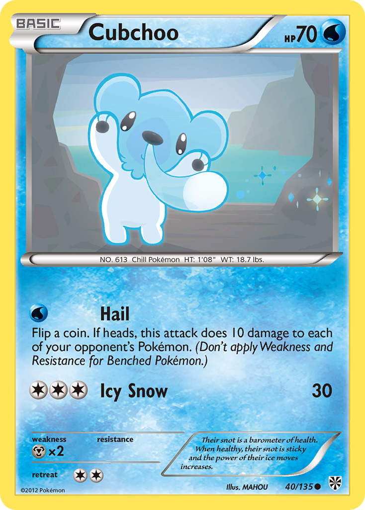 Cubchoo — Plasma Storm #40/135