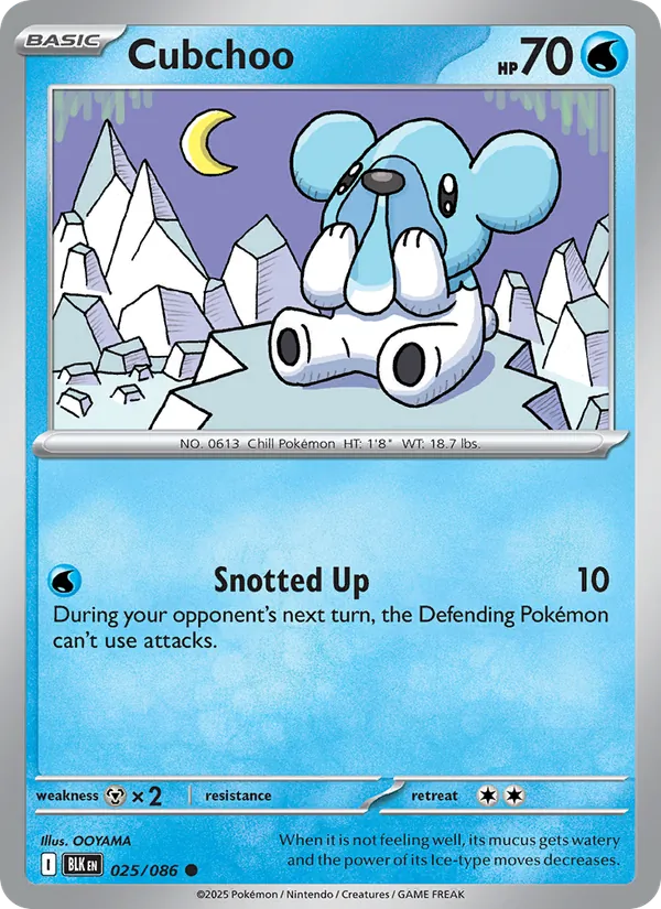 Cubchoo (Poke Ball Pattern) — SV: Black Bolt #025/086