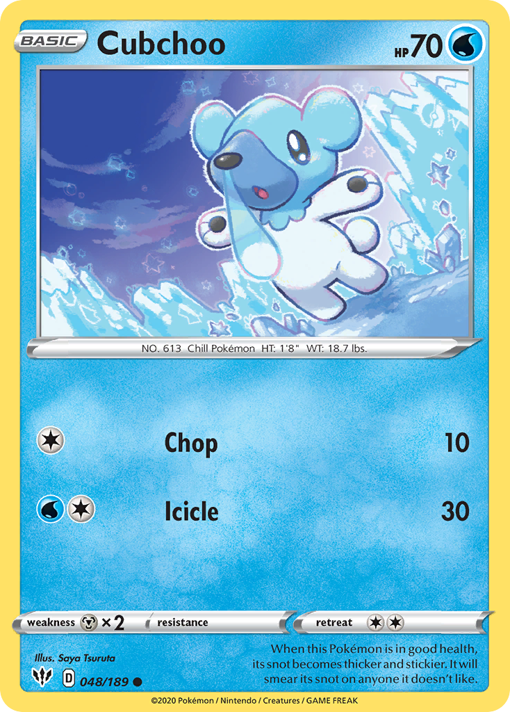Cubchoo — SWSH03: Darkness Ablaze #048/189
