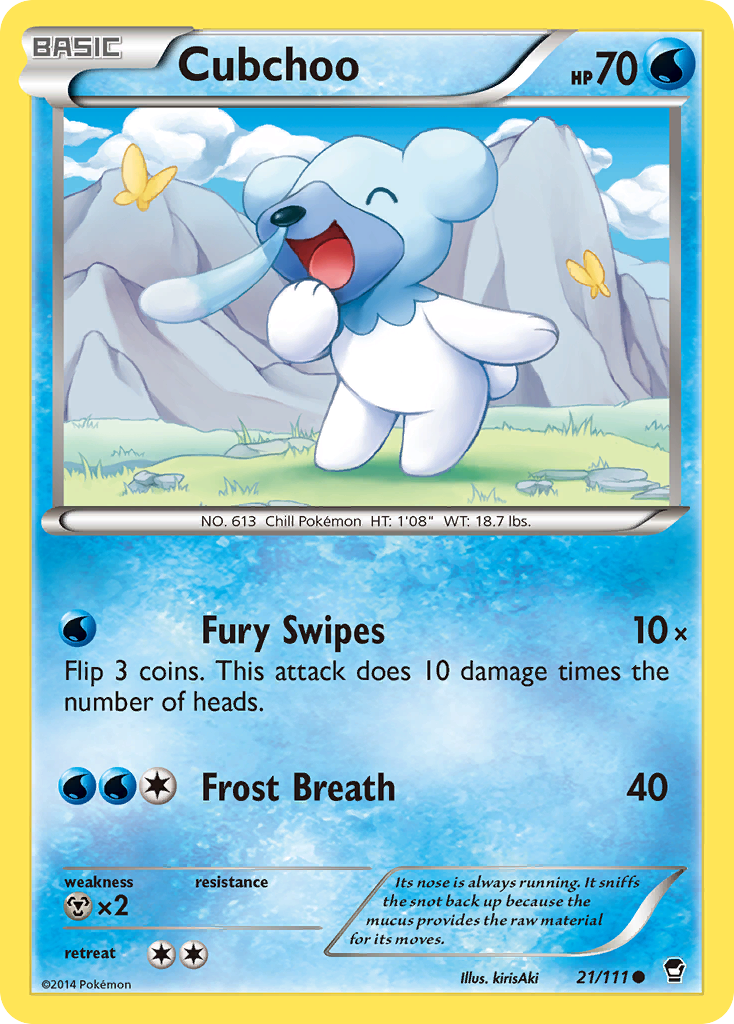 Cubchoo — XY - Furious Fists #21/111