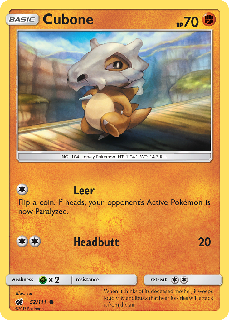 Cubone — SM - Crimson Invasion #52/111
