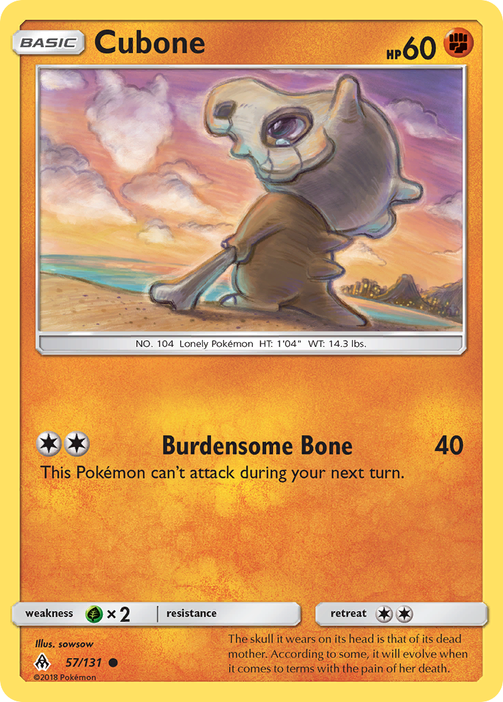Cubone — SM - Forbidden Light #57/131