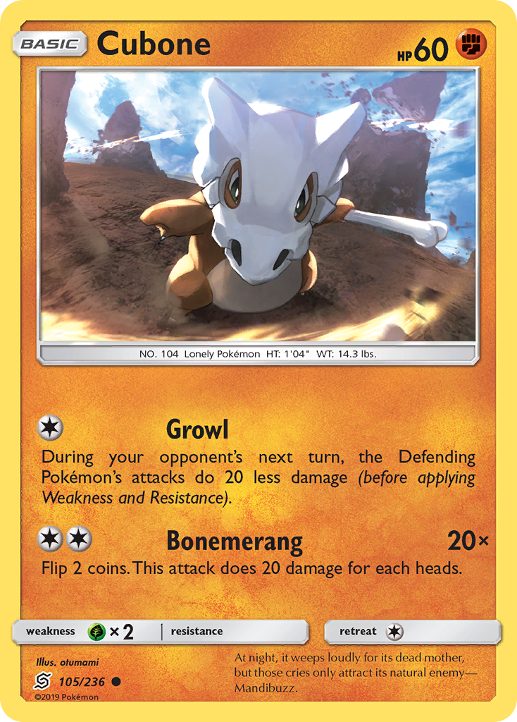 Cubone — SM - Unified Minds #105/236