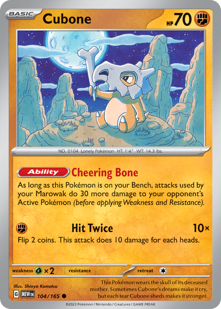 Cubone — SV: Scarlet & Violet 151 #104/165