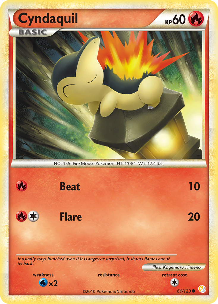 Cyndaquil — HeartGold SoulSilver #61/123