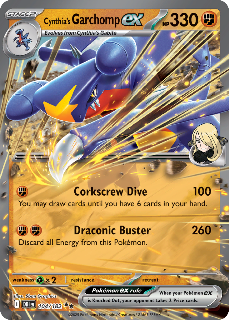 Cynthia's Garchomp ex — Prize Pack Series Cards #104/182