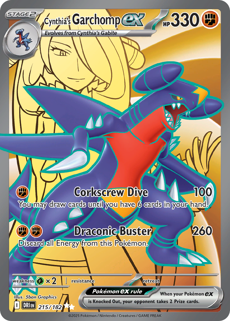 Cynthia's Garchomp ex — SV10: Destined Rivals #215/182