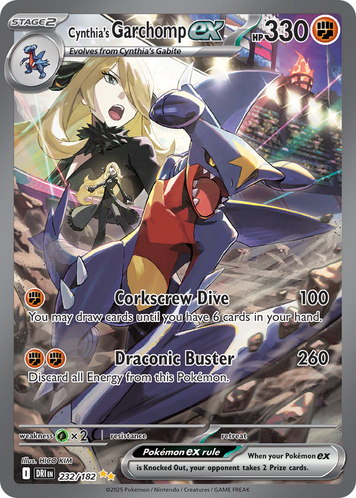 Cynthia's Garchomp ex — SV10: Destined Rivals #232/182