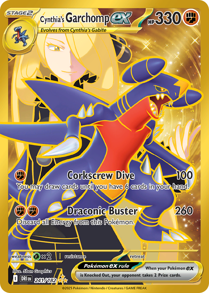 Cynthia's Garchomp ex — SV10: Destined Rivals #241/182