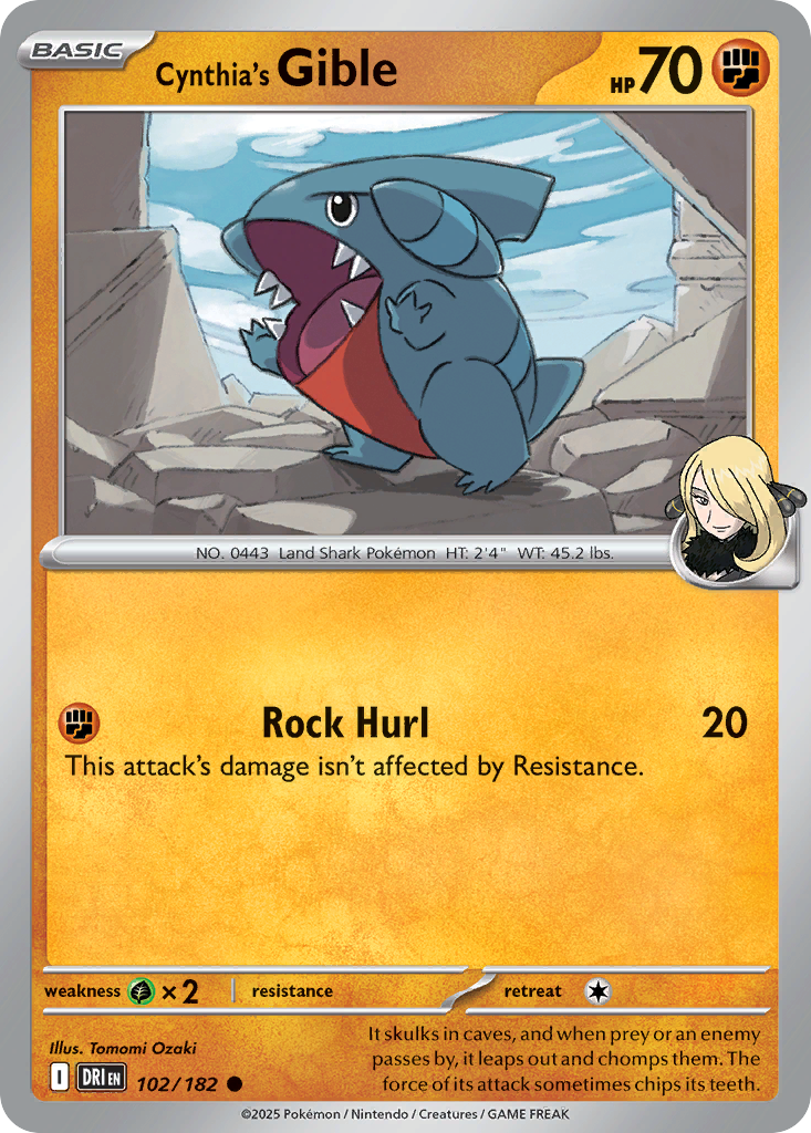 Cynthia's Gible — SV10: Destined Rivals #102/182