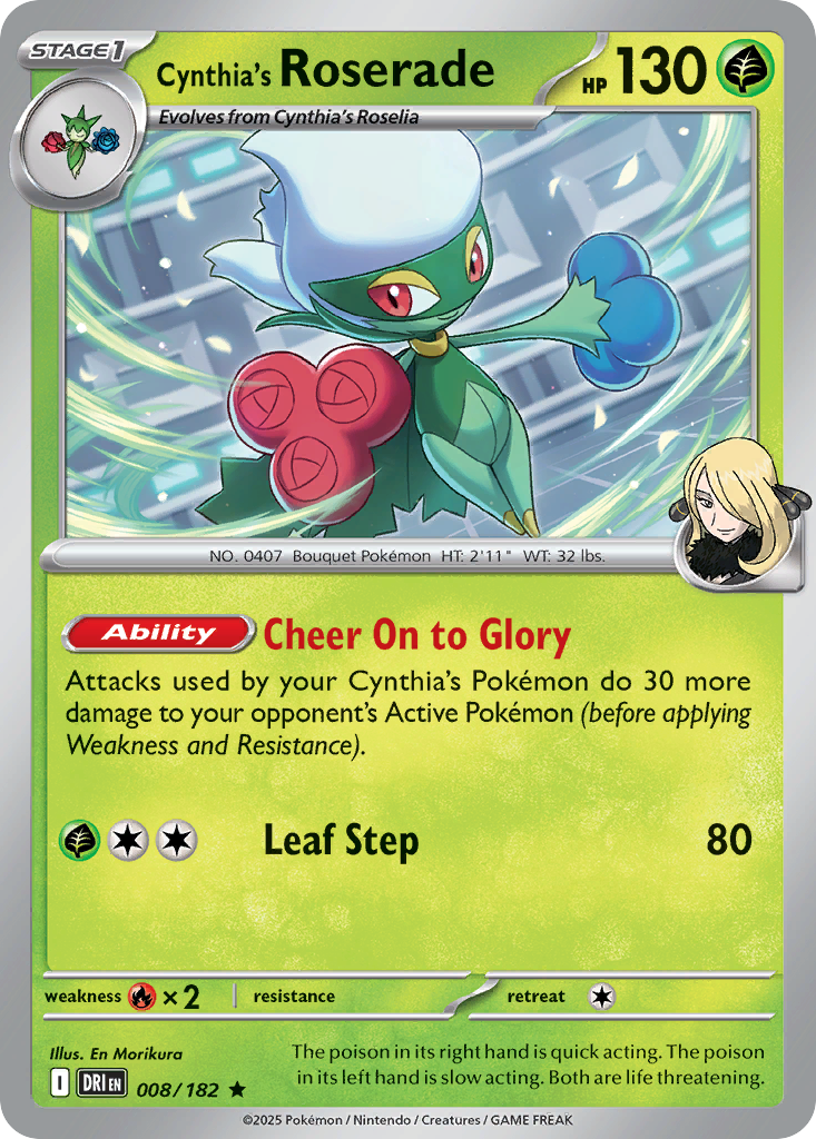 Cynthia's Roserade — SV10: Destined Rivals #008/182