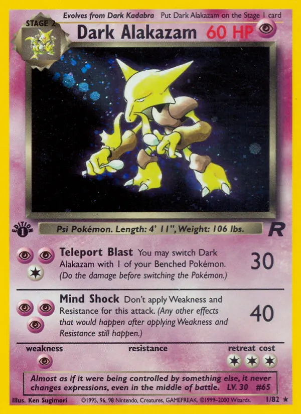 Dark Alakazam (1) — Team Rocket #01/82