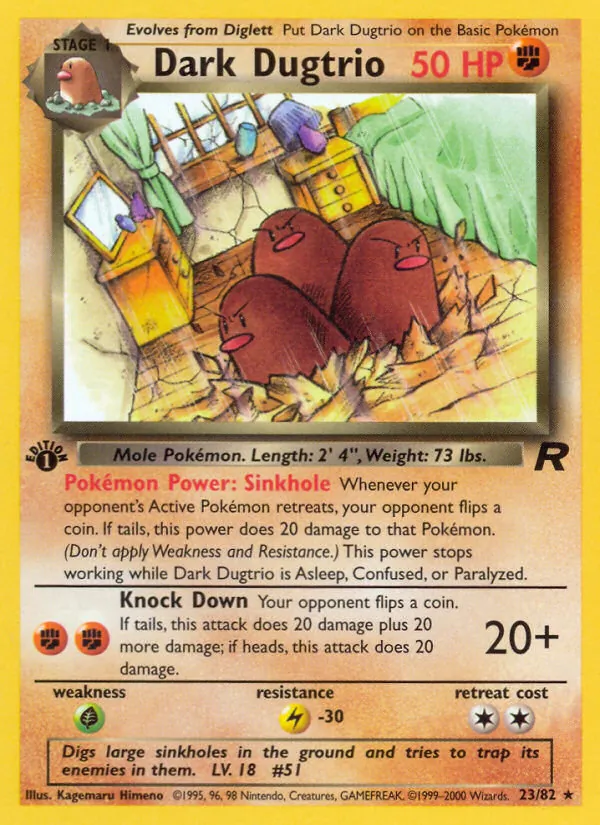 Dark Dugtrio (23) — Team Rocket #23/82