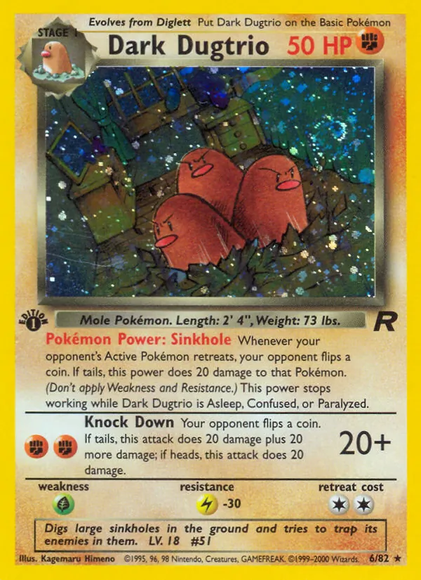 Dark Dugtrio (6) — Team Rocket #06/82