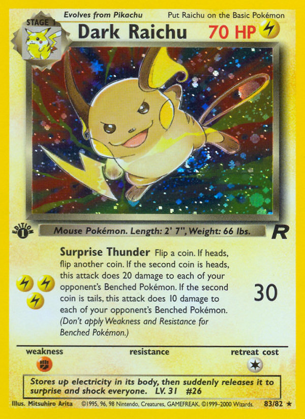 Dark Raichu — Team Rocket #83/82