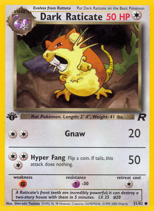 Dark Raticate — Team Rocket #51/82