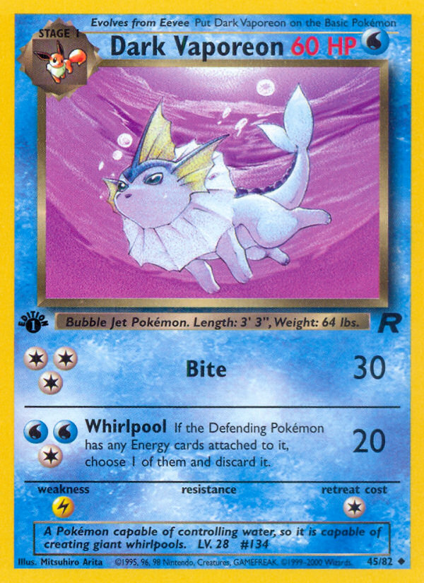 Dark Vaporeon — Team Rocket #45/82