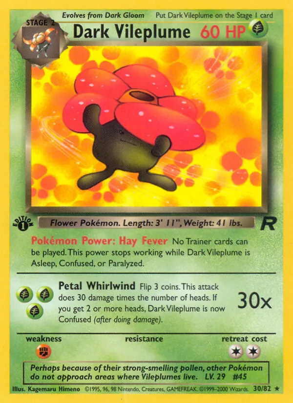 Dark Vileplume (30) — Team Rocket #30/82