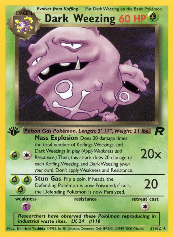 Dark Weezing (31) — Team Rocket #31/82