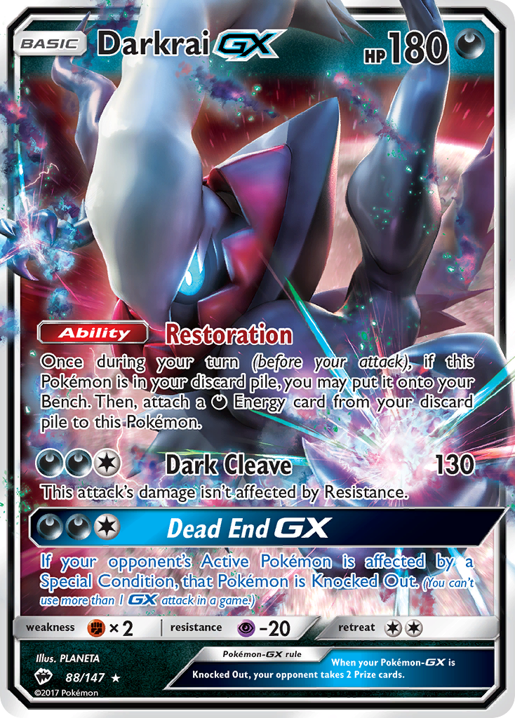 Darkrai GX — SM - Burning Shadows #88/147