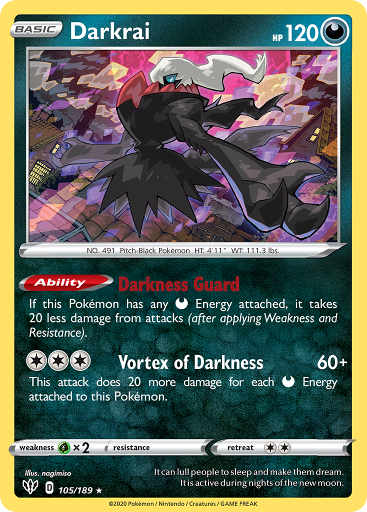 Darkrai — SWSH03: Darkness Ablaze #105/189