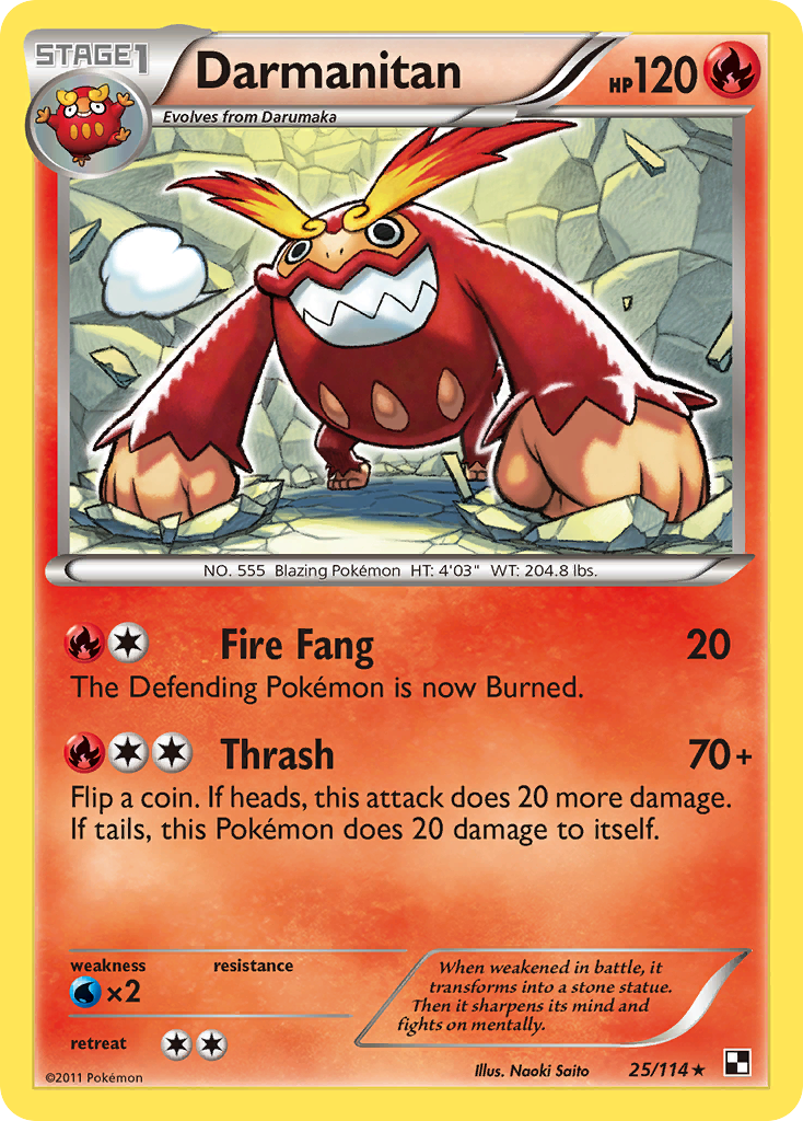 Darmanitan — Black and White Promos #25/114