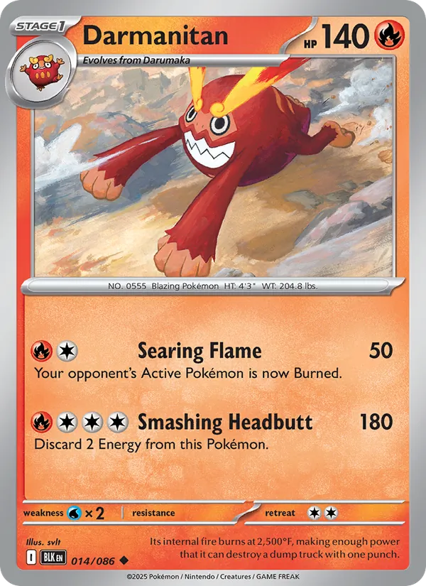 Darmanitan (Master Ball Pattern) — SV: Black Bolt #014/086