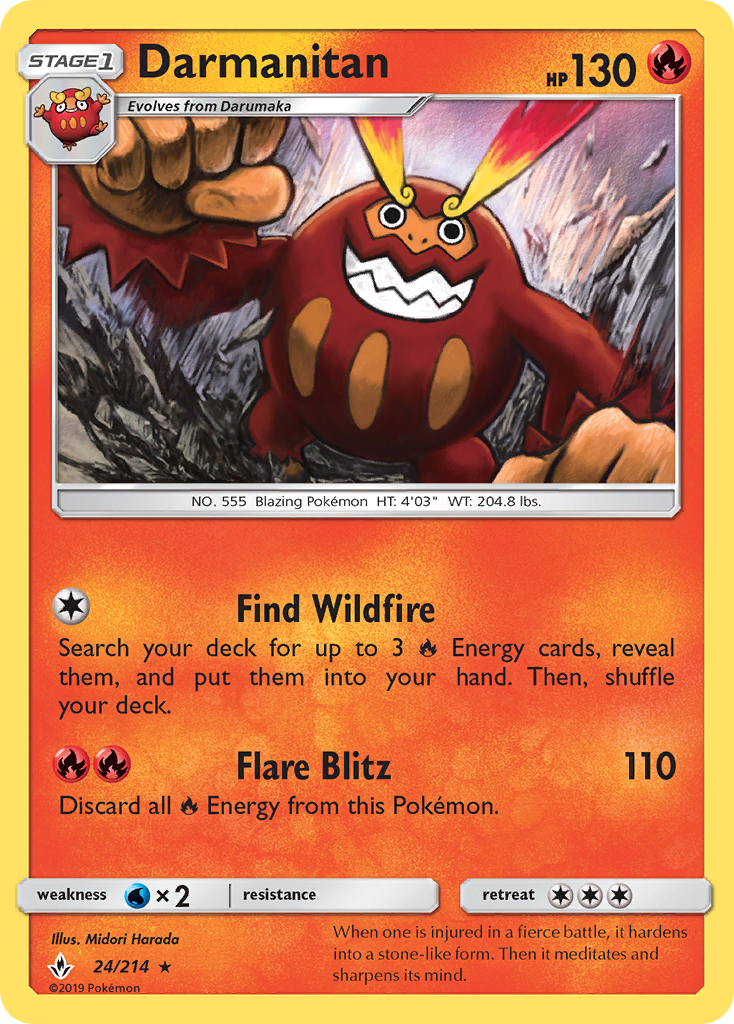 Darmanitan — SM - Unbroken Bonds #24/214