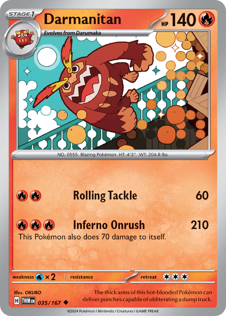 Darmanitan — SV06: Twilight Masquerade #035/167