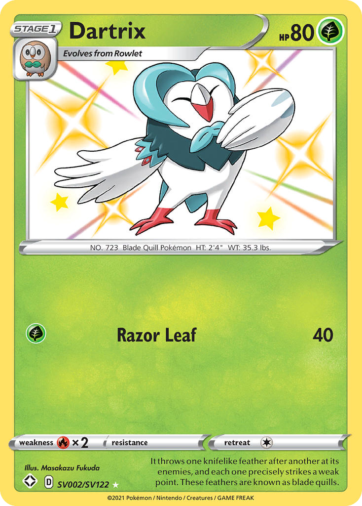 Dartrix — Shining Fates: Shiny Vault #SV002/SV122