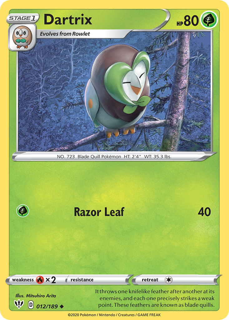 Dartrix — SWSH03: Darkness Ablaze #012/189