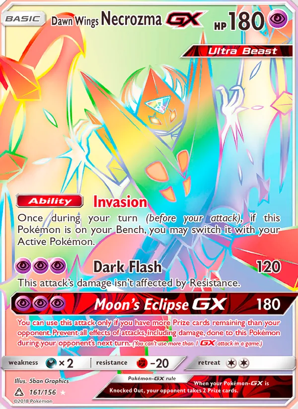Dawn Wings Necrozma GX (Secret Rare) — SM - Ultra Prism #161/156