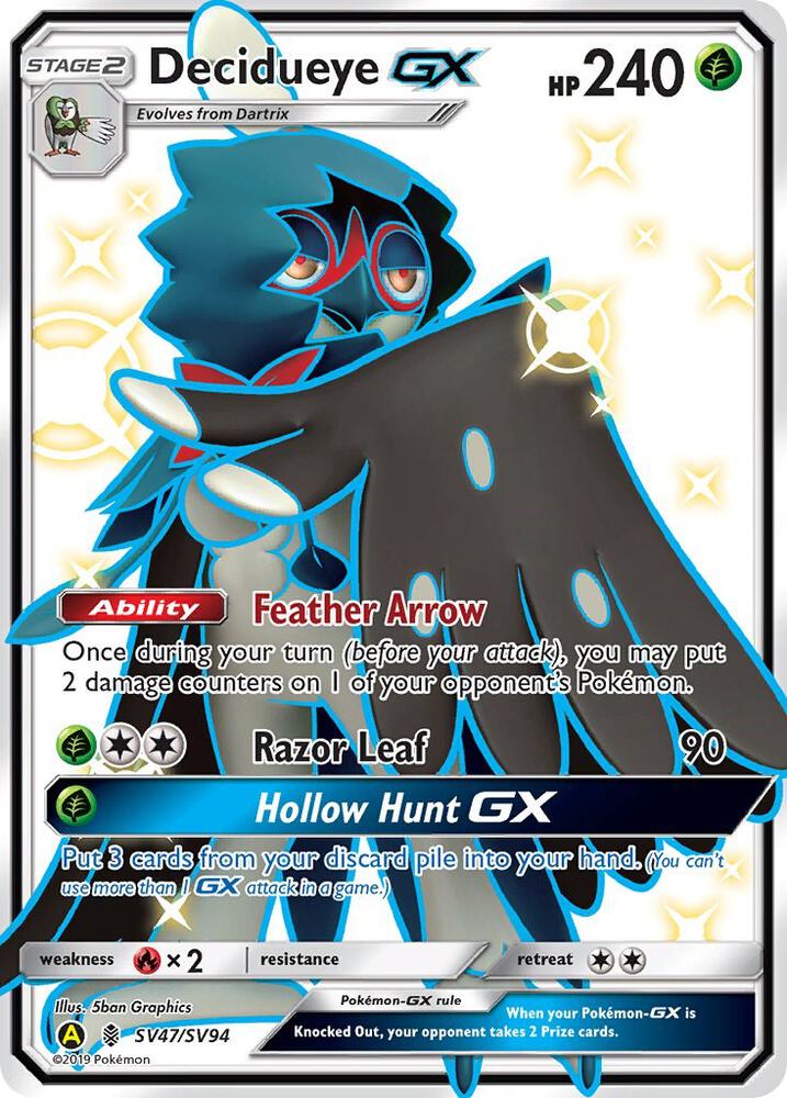 Decidueye GX — Hidden Fates: Shiny Vault #SV47/SV94