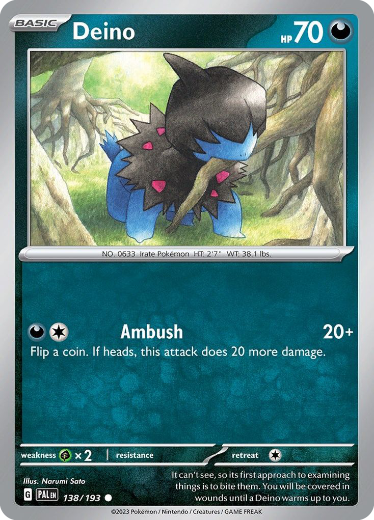 Deino — SV02: Paldea Evolved #138/193