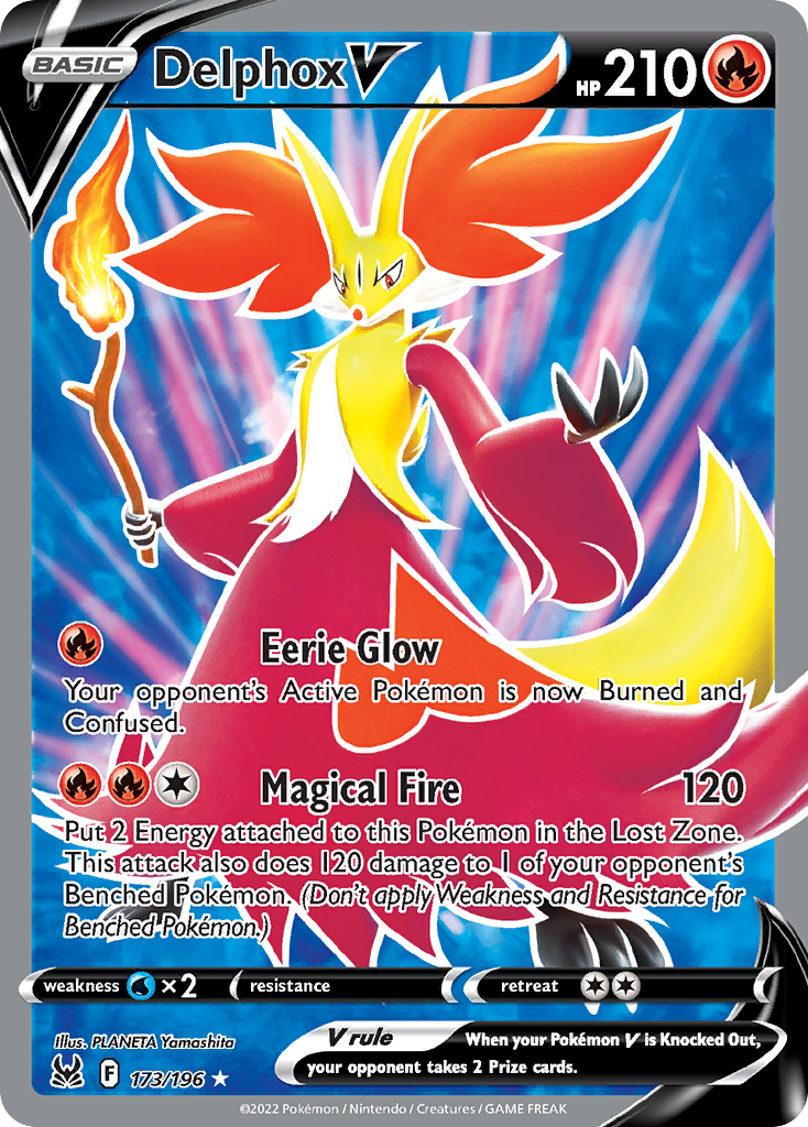 Delphox V (Full Art) — SWSH11: Lost Origin #173/196