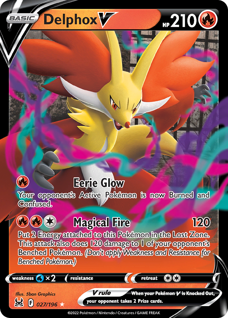 Delphox V — SWSH11: Lost Origin #027/196