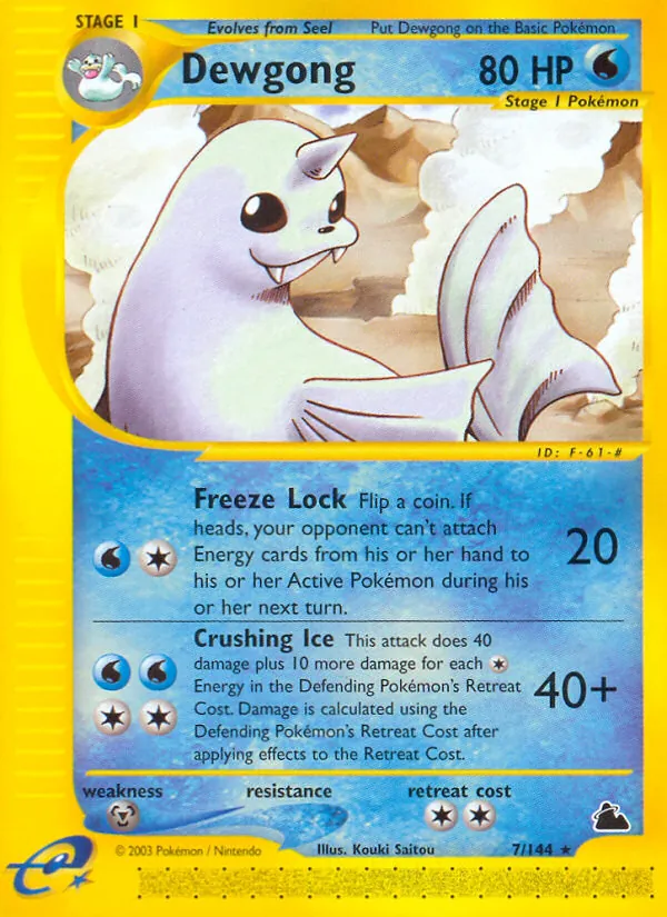 Dewgong (7) — Skyridge #007/144