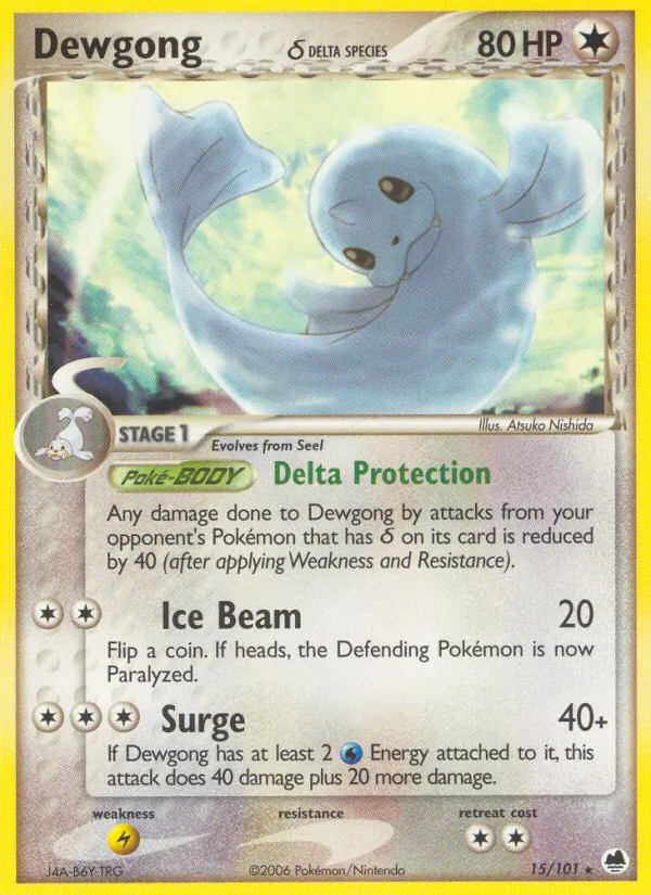 Dewgong (Delta Species) — Dragon Frontiers #15/101
