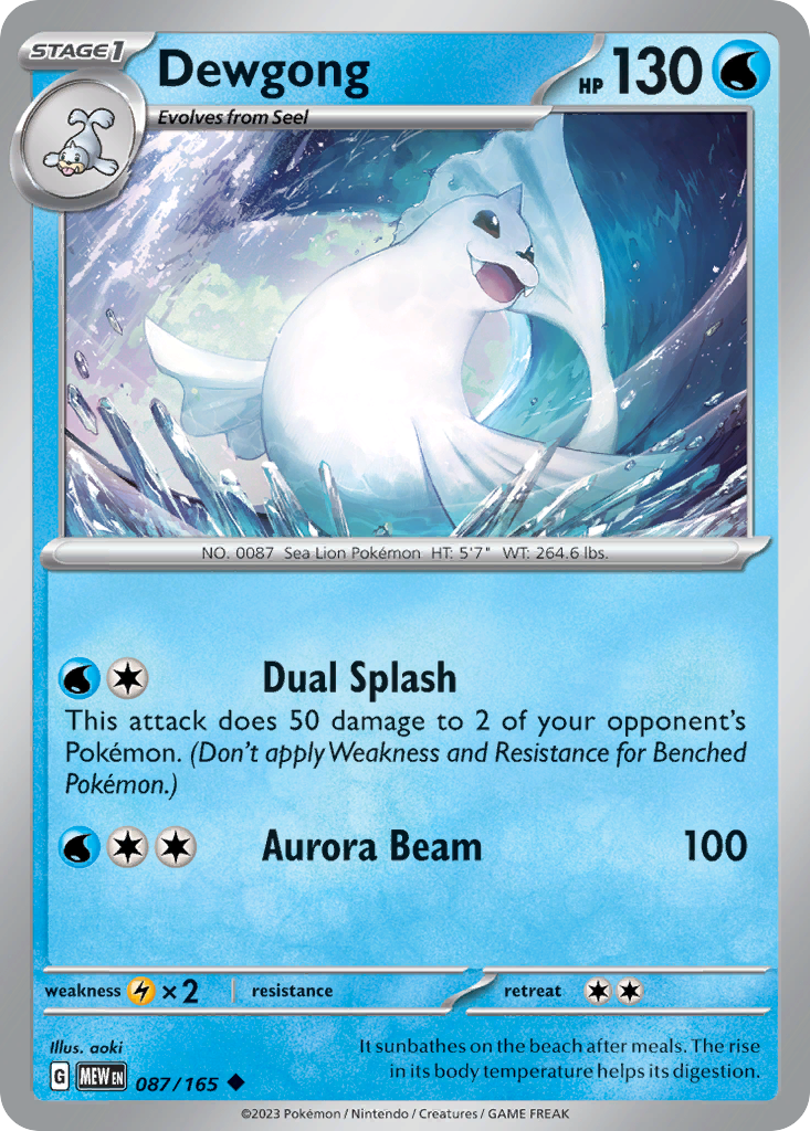 Dewgong — SV: Scarlet & Violet 151 #087/165