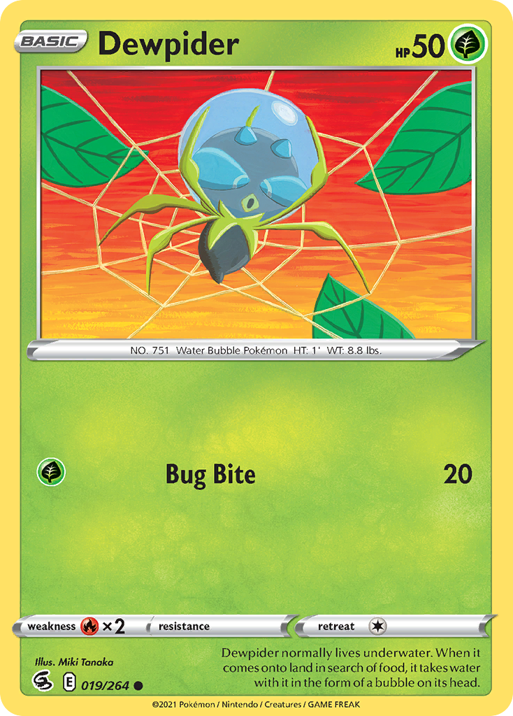 Dewpider — SWSH08: Fusion Strike #019/264